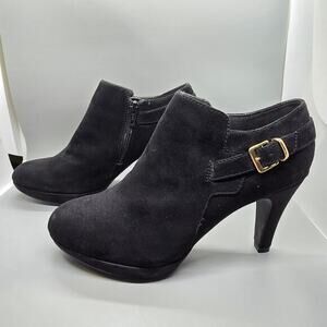 Clarks Brier Milan‎ Ankle Bootie-Black-Women's 7.5M